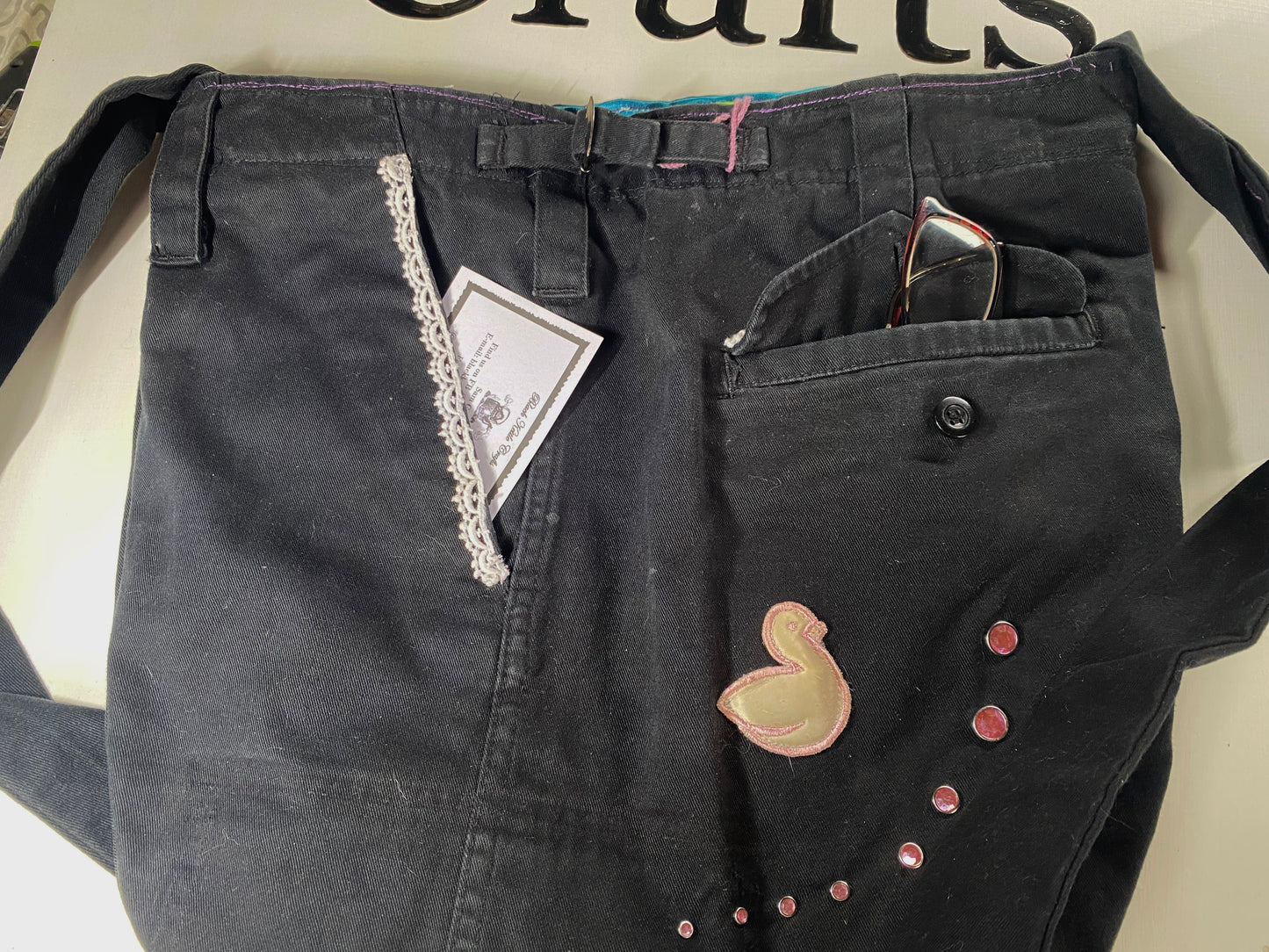 Black denim duck Handbag